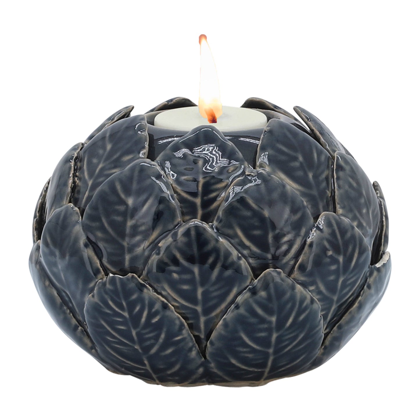 Edetta 5" Lotus Votive Candleholder, Blue