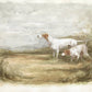 Hunting dogs art, watercolor fine art print with impressionistic background 