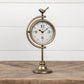 Fia Antiqued Bronze Tabletop Clock