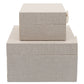 Edina Natural Fabric Decorative Box, Set of 2