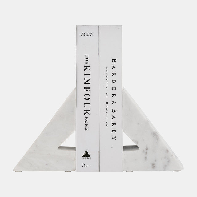 Gazsi Right Triangle Marble Bookends