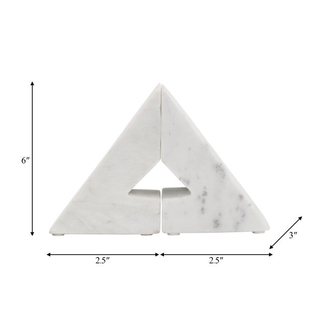 Gazsi Right Triangle Marble Bookends