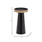 Henrik Black/Natural Wood Pillar Candleholder