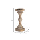 Olina beaded band distressed wood candleholder, dimensions | Hugo George Home