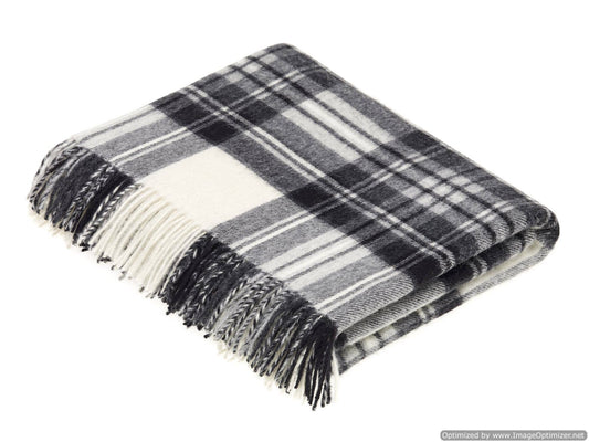 Martus Plaid Merino Lambswool Throw Blanket